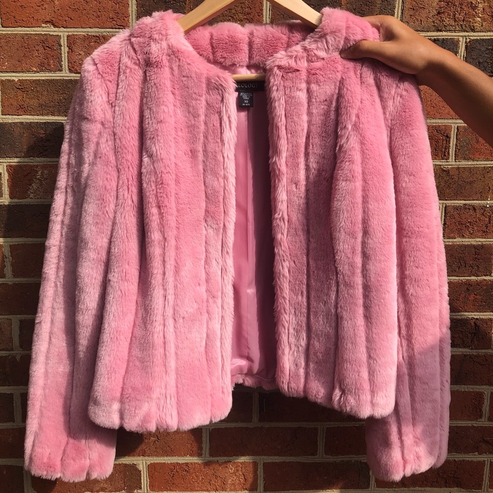 Pink Ideology Faux Fur Coat